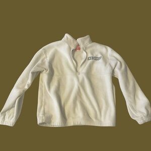 Women's White Zip-Up Sweater